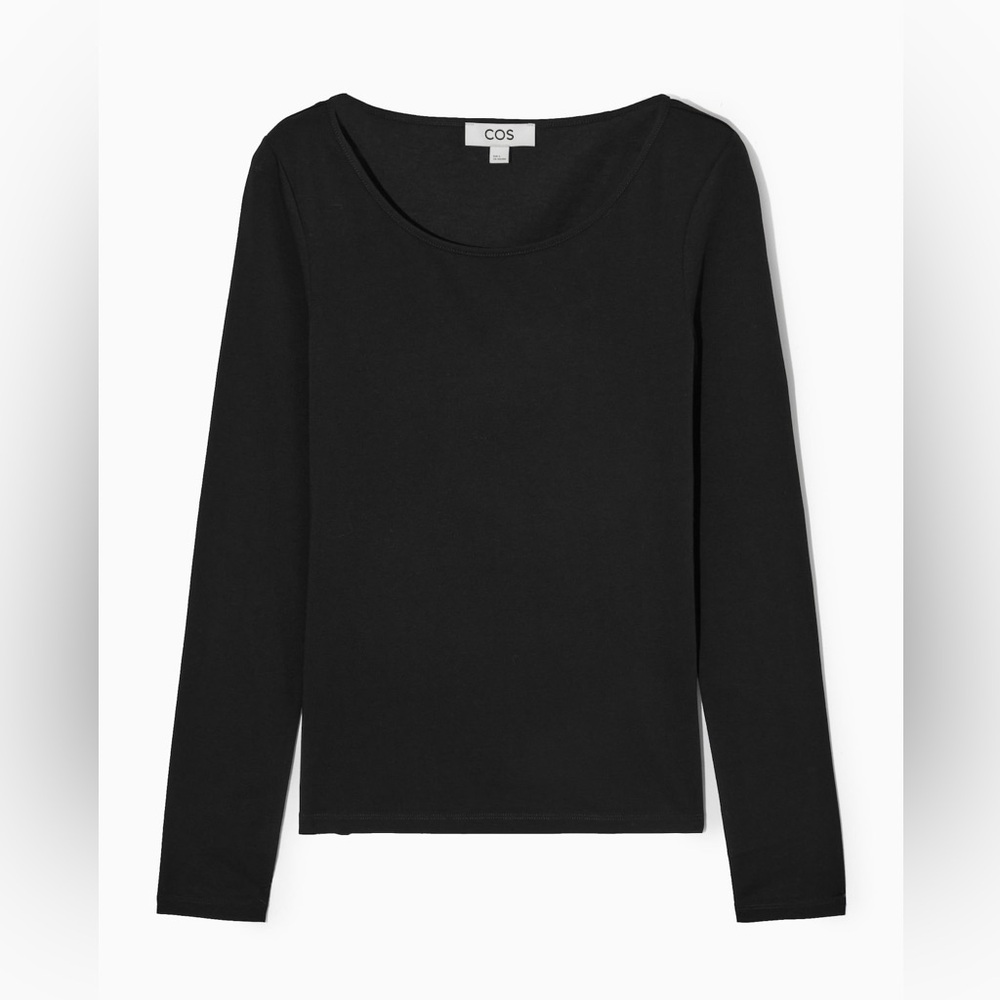 NWOT COS cotton scoop neck long sleeve top